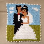 Gelin damat motifli örgü lifi 2016