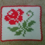 Gül motifli örgü lif modelleri