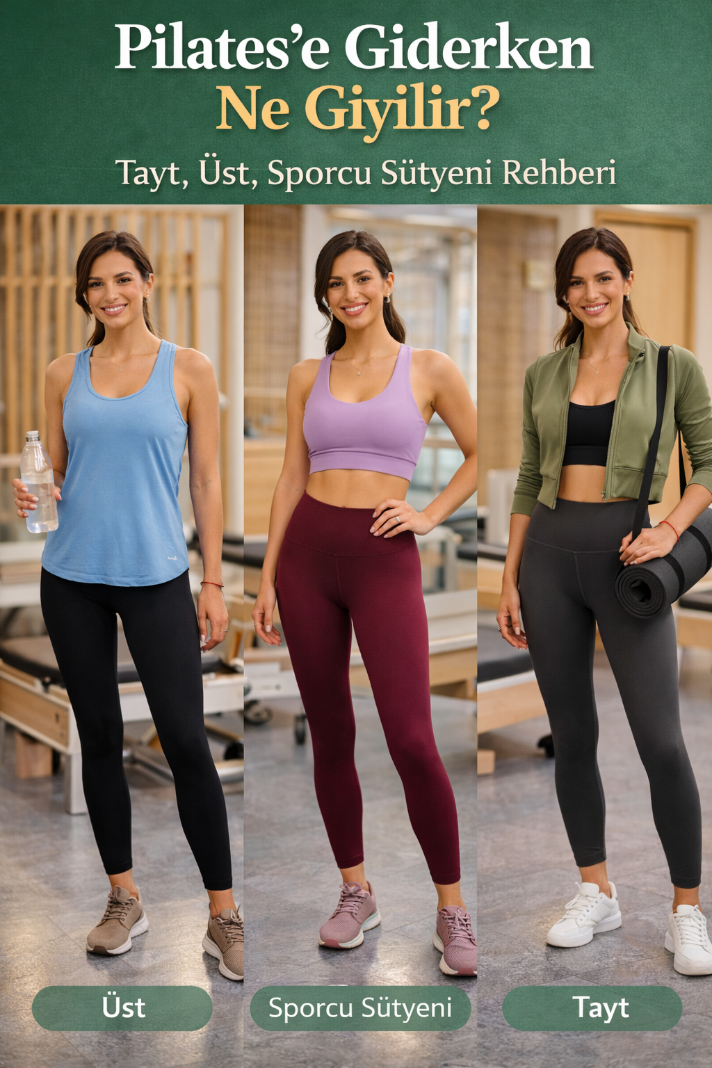 Pilates’e Giderken Ne Giyilir Tayt, Üst, Sporcu Sütyeni Rehberi